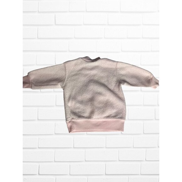 Peek A Babe Size 6/9 Month Vintage Pink Teddy Bear Quilted Fleece Sweatshirt - Picture 8 of 8